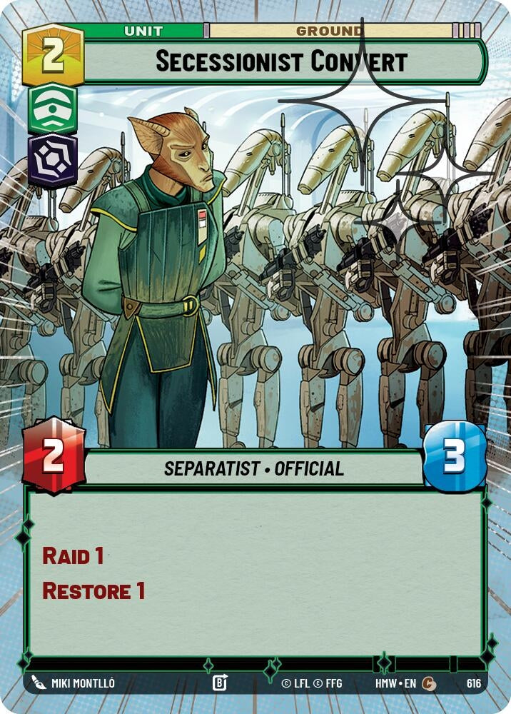 Image for Secessionist Convert (Hyperspace Foil) (616) (Homeworlds) (HMW) - Star Wars: Unlimited