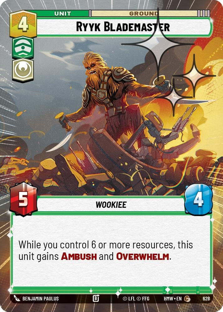 Image for Ryyk Blademaster (Hyperspace Foil) (628) (Homeworlds) (HMW) - Star Wars: Unlimited