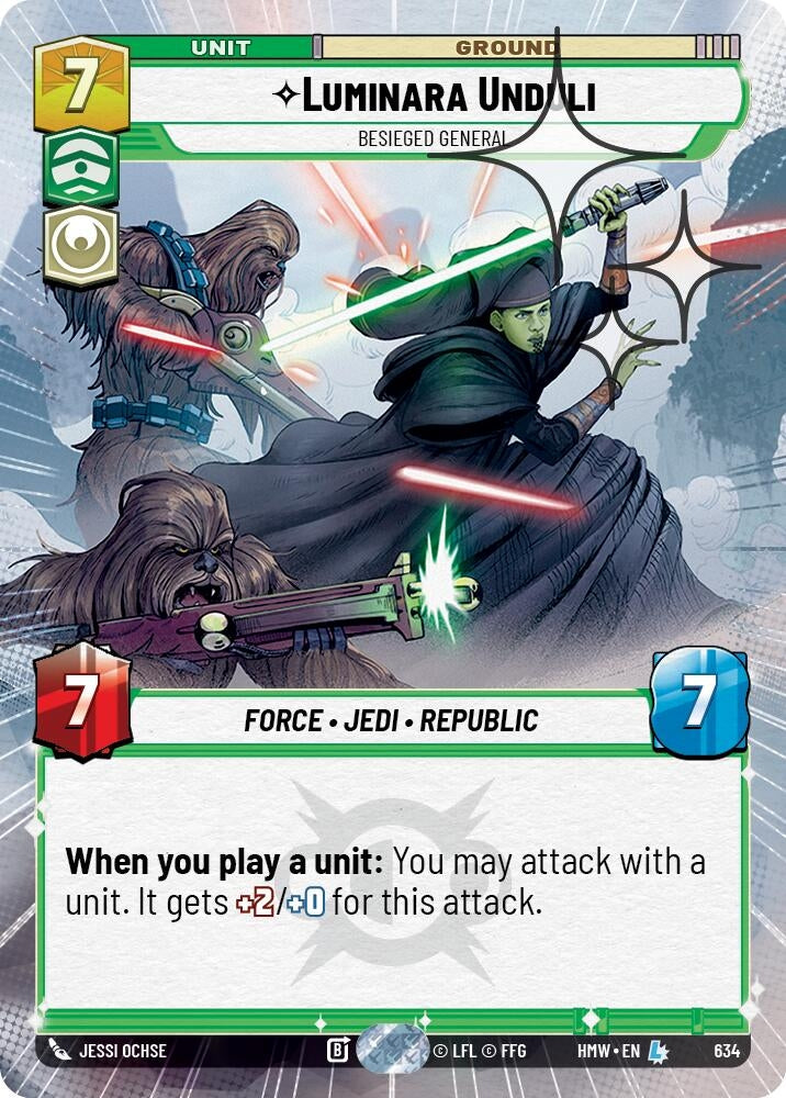 Image for Luminara Unduli - Besieged General (Hyperspace Foil) (634) (Homeworlds) (HMW) - Star Wars: Unlimited