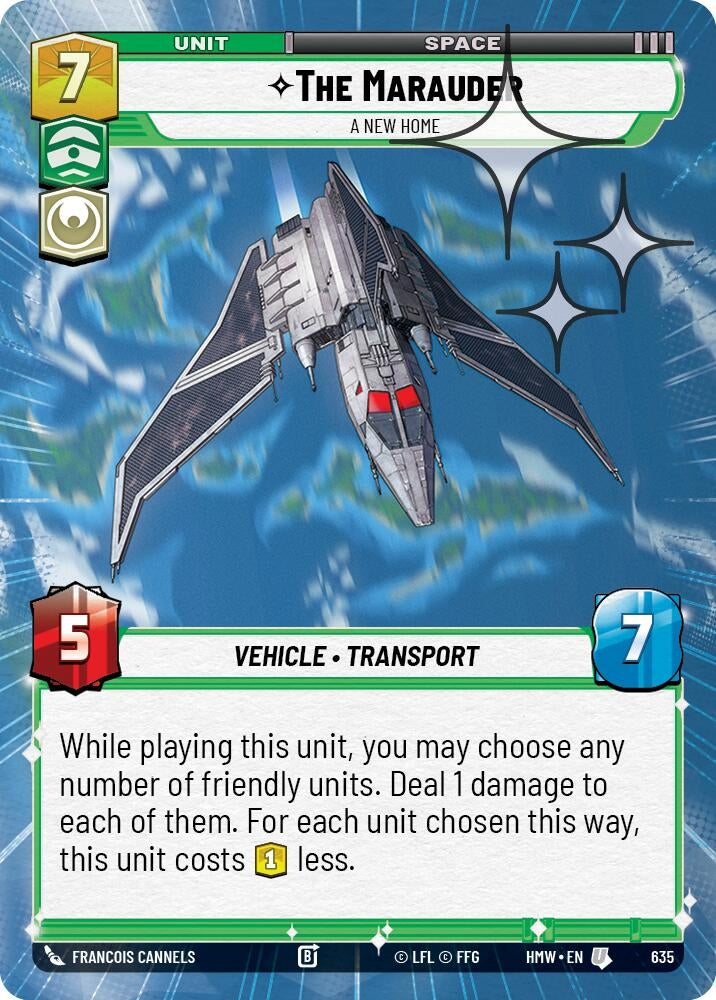 Image for The Marauder - A New Home (Hyperspace Foil) (635) (Homeworlds) (HMW) - Star Wars: Unlimited