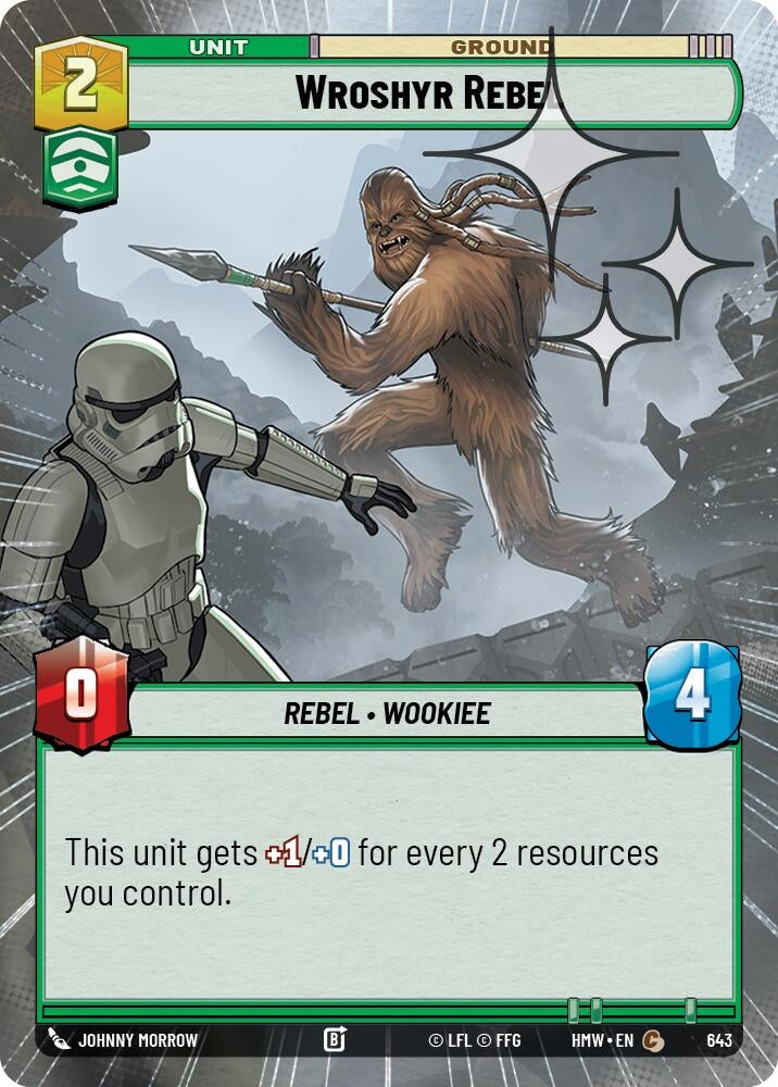 Image for Wroshyr Rebel (Hyperspace Foil) (643) (Homeworlds) (HMW) - Star Wars: Unlimited