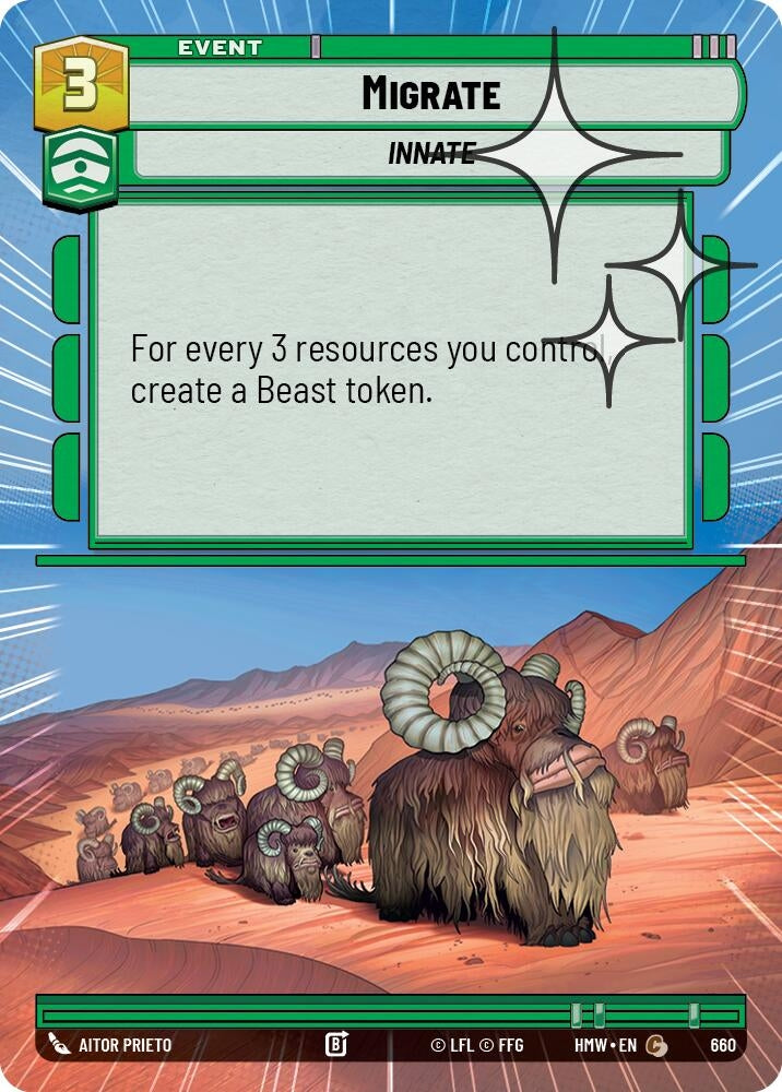 Image for Migrate (Hyperspace Foil) (660) (Homeworlds) (HMW) - Star Wars: Unlimited