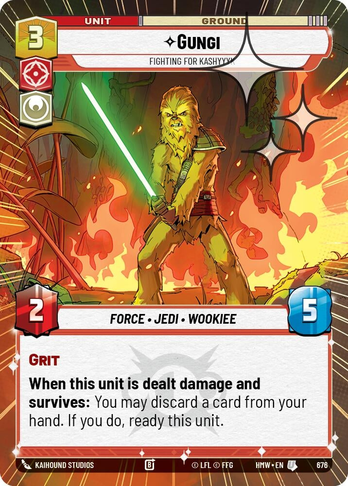 Image for Gungi - Fighting for Kashyyyk (Hyperspace Foil) (676) (Homeworlds) (HMW) - Star Wars: Unlimited