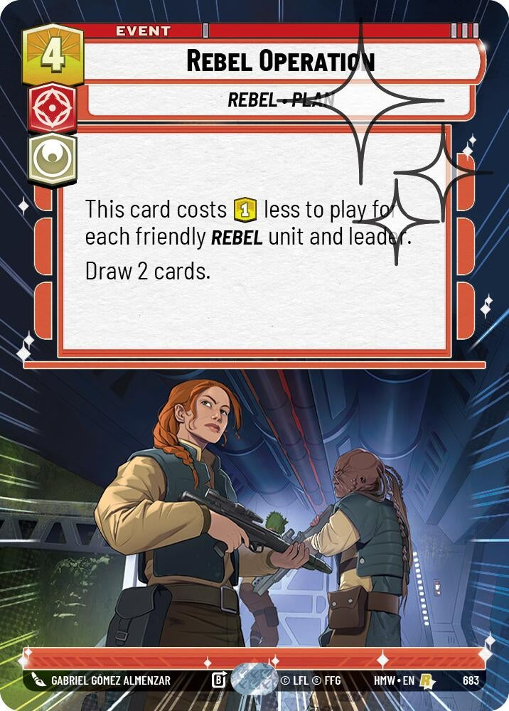 Image for Rebel Operation (Hyperspace Foil) (683) (Homeworlds) (HMW) - Star Wars: Unlimited
