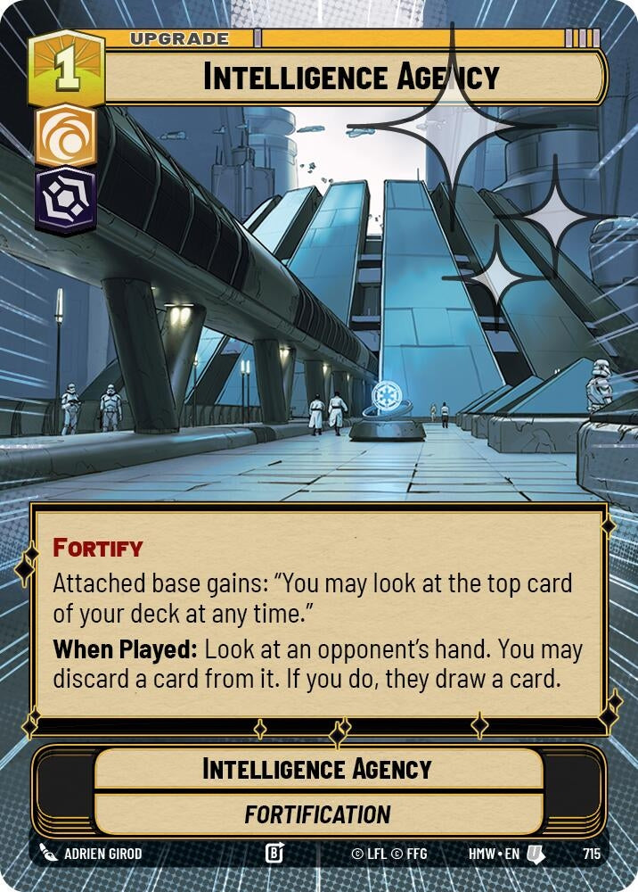 Image for Intelligence Agency (Hyperspace Foil) (715) (Homeworlds) (HMW) - Star Wars: Unlimited