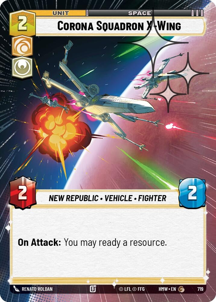 Image for Corona Squadron X-Wing (Hyperspace Foil) (719) (Homeworlds) (HMW) - Star Wars: Unlimited