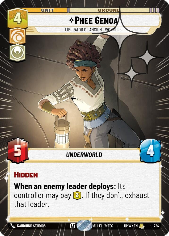 Image for Phee Genoa - Liberator of Ancient Wonders (Hyperspace Foil) (724) (Homeworlds) (HMW) - Star Wars: Unlimited