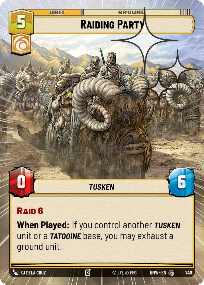 Image for Raiding Party (Hyperspace Foil) (740) (Homeworlds) (HMW) - Star Wars: Unlimited
