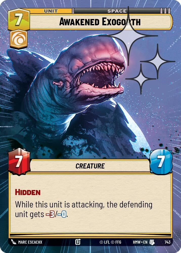 Image for Awakened Exogorth (Hyperspace Foil) (743) (Homeworlds) (HMW) - Star Wars: Unlimited