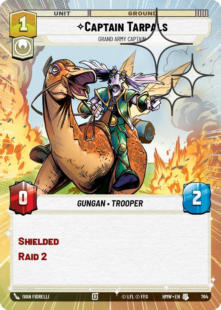 Image for Captain Tarpals - Grand Army Captain (Hyperspace Foil) (764) (Homeworlds) (HMW) - Star Wars: Unlimited