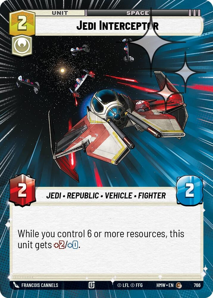 Image for Jedi Interceptor (Hyperspace Foil) (766) (Homeworlds) (HMW) - Star Wars: Unlimited