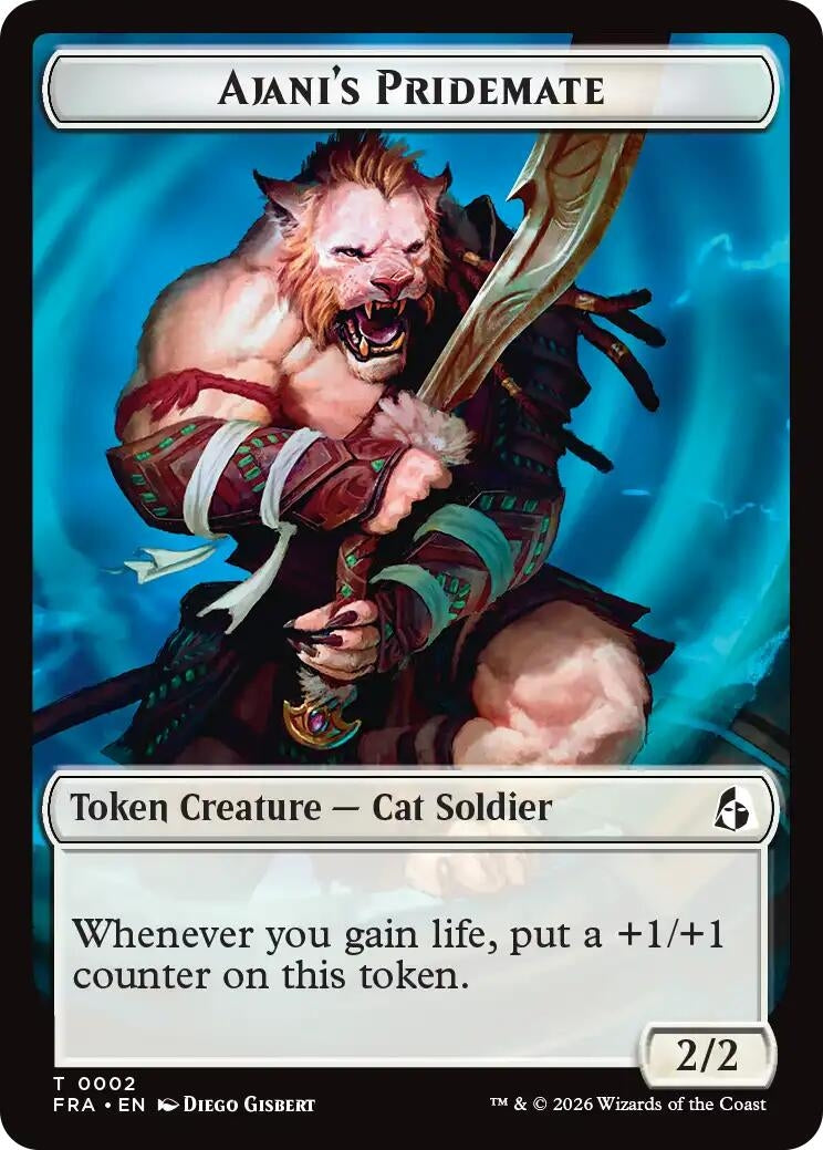 Image for Ajani's Pridemate // Ajani Resolute Double-Sided Token (Reality Fracture) (FRA) - Magic: The Gathering