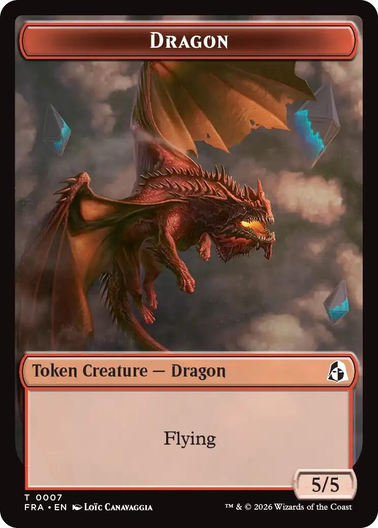 Image for Dragon // Lotus Double-Sided Token (Reality Fracture) (FRA) - Magic: The Gathering