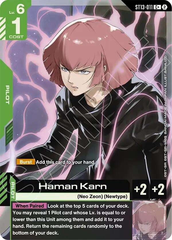 Image for Haman Karn (C+) (ST13-011) (Starter Deck 13: Silent Barrage) (ST13) - Gundam Card Game