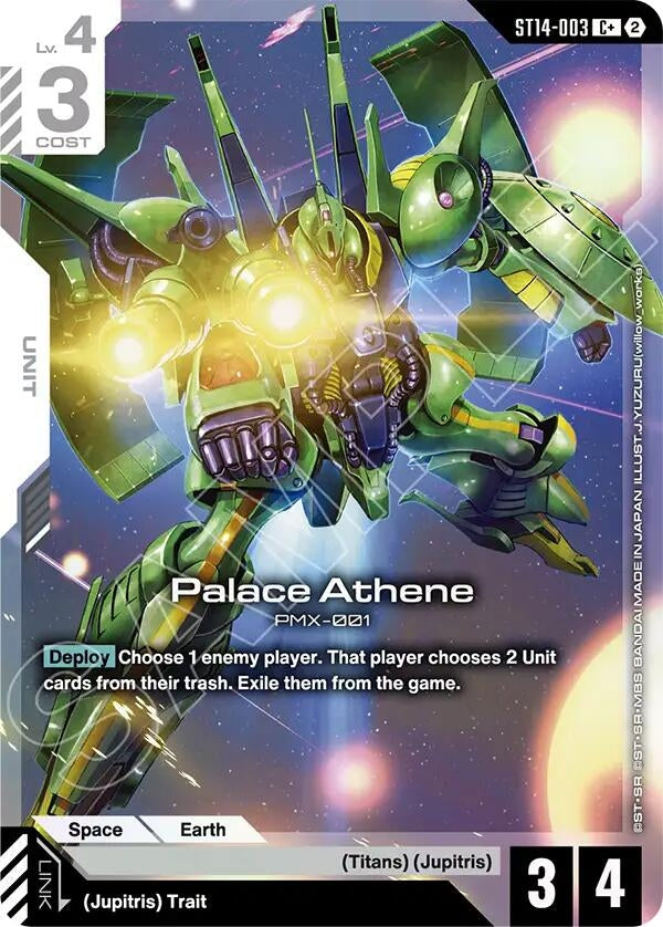 Image for Palace Athene (C+) (ST14-003) (Starter Deck 14: Heavy Dominion) (ST14) - Gundam Card Game
