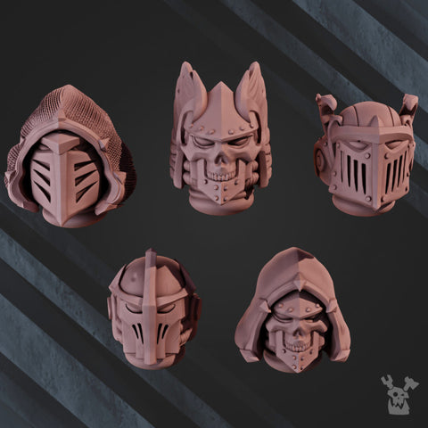 Space Crusaders "Fallen Lions" Head Bits Set x5 by DakkaDakka - image 1