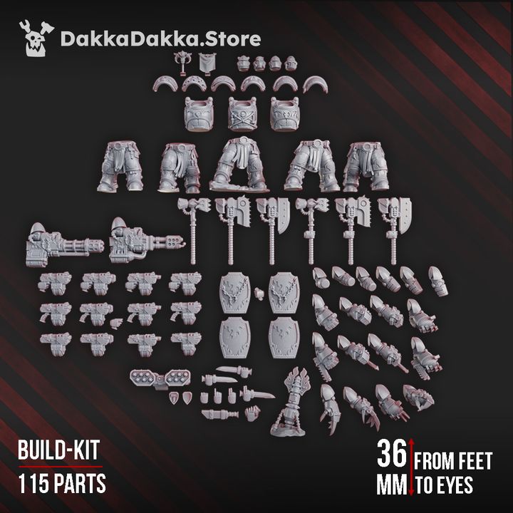 Ignisaurus Clan Destroyers Build Kit - Armored Heavy Infantry Squad of Space Knights by DakkaDakka - image 3