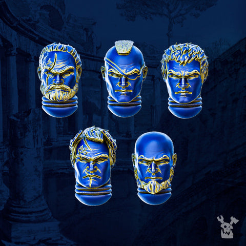 Princeps Cohorte Heads Set #1 x5 - Space Bits of Legio Prima Victrix by DakkaDakka - image 1