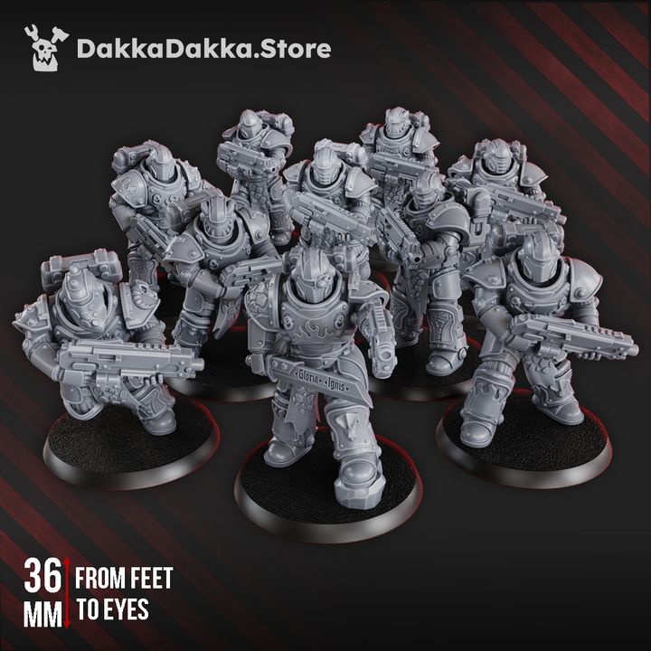 Ignisaurus Clan Warriors Tactical Squad (x10) - Prime Armored Battleline Unit of Space Knights by DakkaDakka - image 3