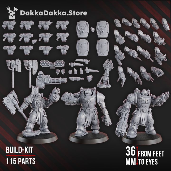 Ignisaurus Clan Destroyers Build Kit - Armored Heavy Infantry Squad of Space Knights by DakkaDakka - image 3