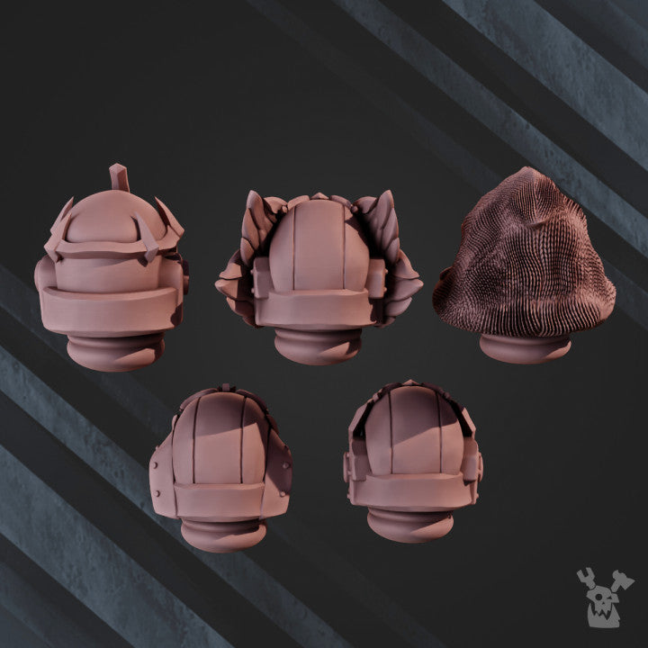 Space Crusaders "Winged Lions" Head Bits Set x5 by DakkaDakka - image 1