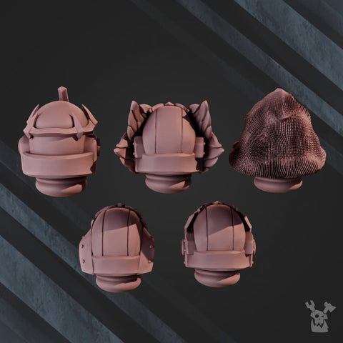 Space Crusaders "Winged Lions" Head Bits Set x5 by DakkaDakka - image 1