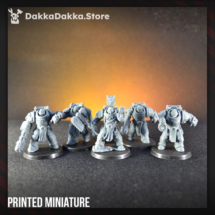 Ignisaurus Clan Destroyers Squad (x5) - Armored Heavy Infantry Unit of Space Knights by DakkaDakka - image 1