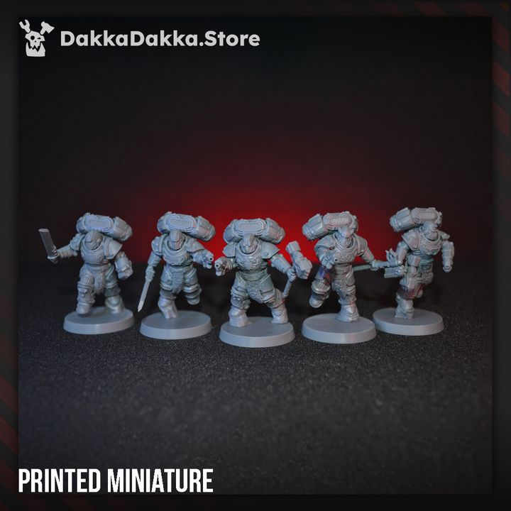 Ignisaurus Clan Warriors Storm Squad with Jetpacks (x5) - Prime Armored Assault Unit of Space Knights by DakkaDakka - image 1