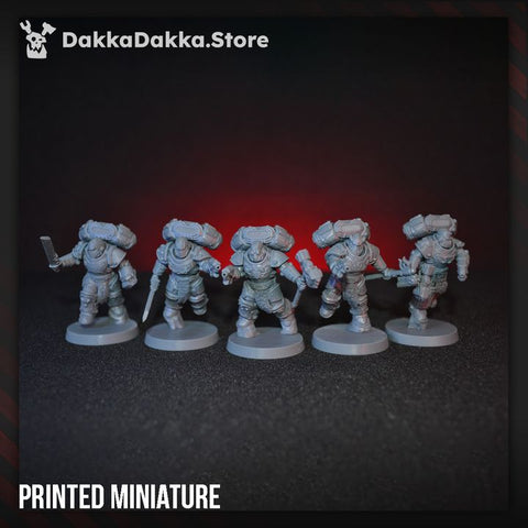 Ignisaurus Clan Warriors Storm Squad with Jetpacks (x5) - Prime Armored Assault Unit of Space Knights by DakkaDakka - image 1