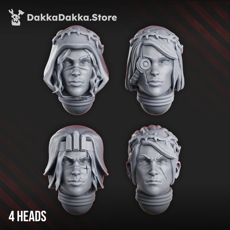 War Sisters Head Bits "Bloody Rose" Set x4 by DakkaDakka - image 1