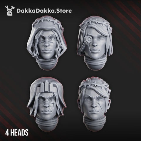 War Sisters Head Bits "Bloody Rose" Set x4 by DakkaDakka - image 1