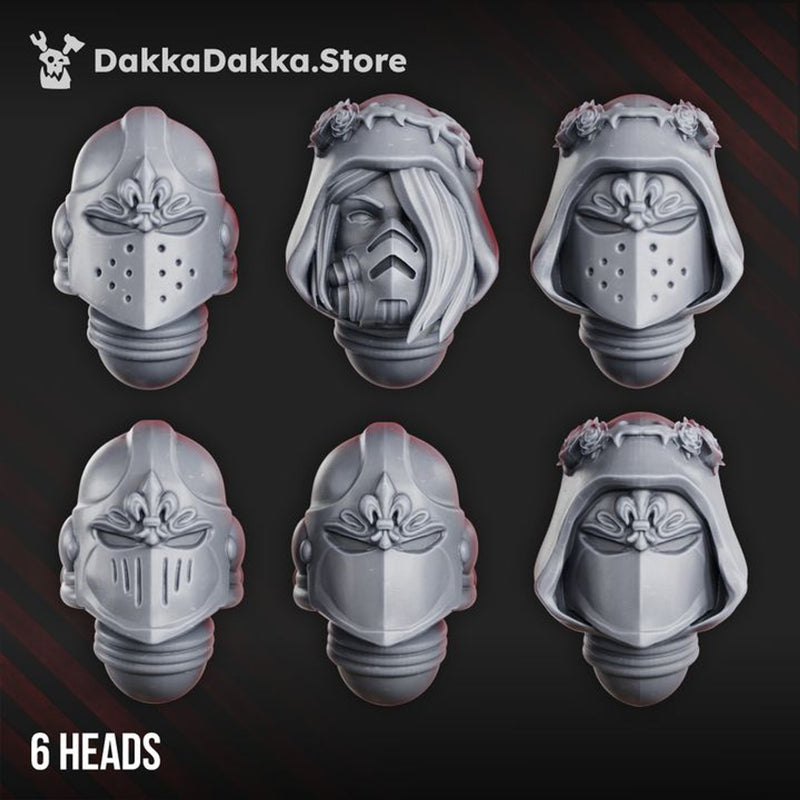 War Sisters Head Bits "Bloody Rose 2" Helmet Set x6 by DakkaDakka - image 1