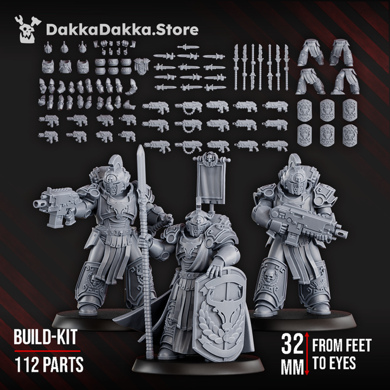 Bullwhip Clan Warriors Build Kit - Prime Armored Battleline Squad of Space Knights by DakkaDakka - image 3