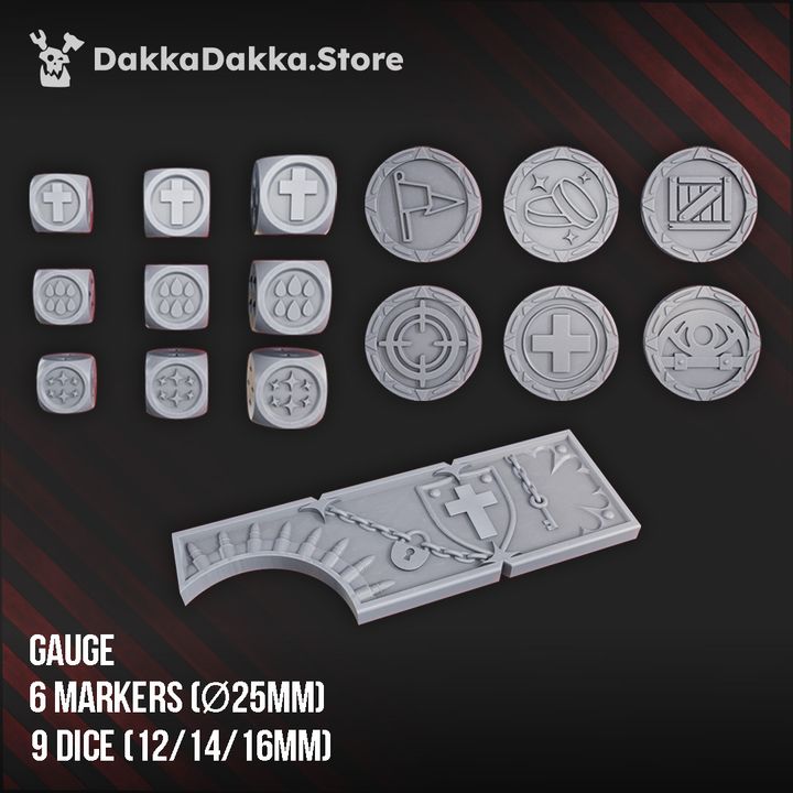 Torquemada's Gauge, Dice & Markers by DakkaDakka - image 3
