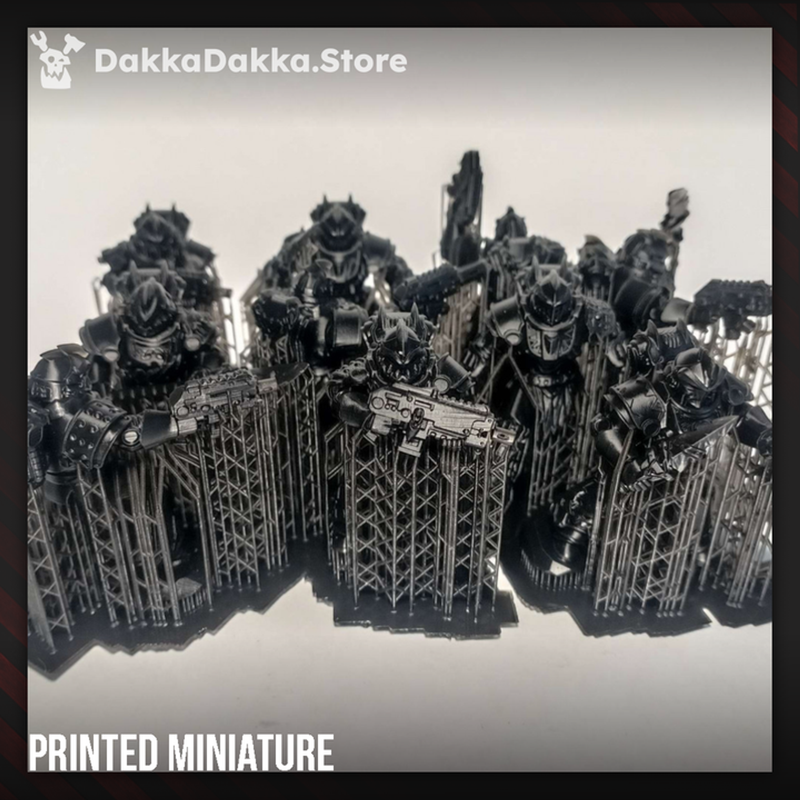 White Megalodon Clan Warriors (x10) - Prime Armored Battleline Squad of Space Knights by DakkaDakka - image 1