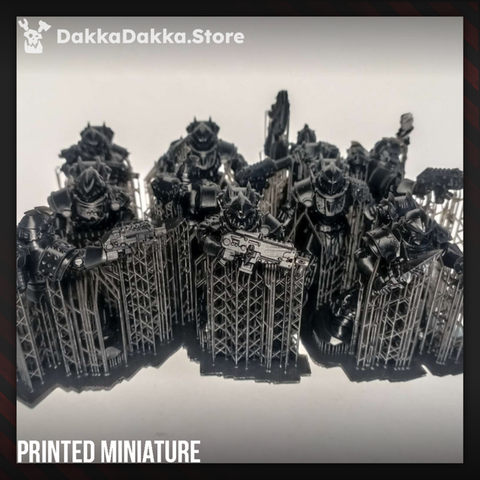 White Megalodon Clan Warriors (x10) - Prime Armored Battleline Squad of Space Knights by DakkaDakka - image 1