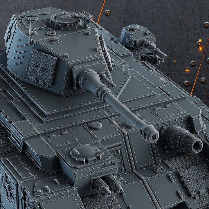 Kolossale Kampfpanzer - 1 hull, 3 turrets, 8 guns by DakkaDakka - image 3