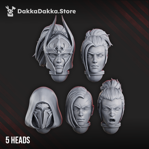 Lunar Angels Heads Set x5 by DakkaDakka - image 1