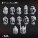 White Fangs Hunters & Valkyries Heads Set x12 by DakkaDakka - image 1