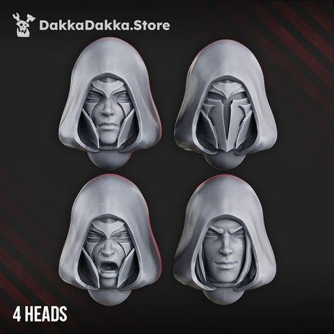 Silver Guards Heads Set x4 by DakkaDakka - image 1