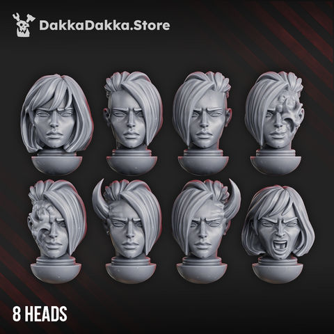 Battle Witches Heads Set x8 by DakkaDakka - image 1