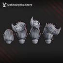 Silver Moon Daughters Fantasy Heads Set x4 by DakkaDakka - image 2