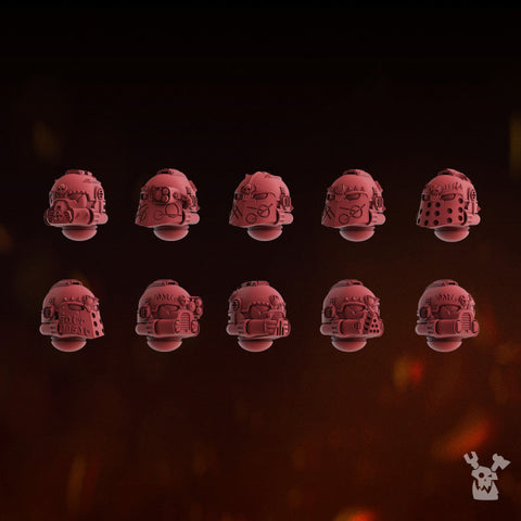 Fire Preachers Heads Set x10 by DakkaDakka - image 1