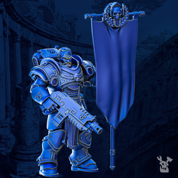 Legio Prima Victrix Bannerman - Prime Armored Space Standard Bearer by DakkaDakka - image 2