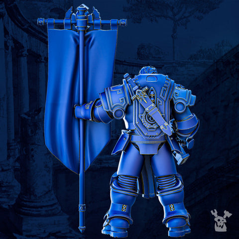 Legio Prima Victrix Bannerman - Prime Armored Space Standard Bearer by DakkaDakka - image 1