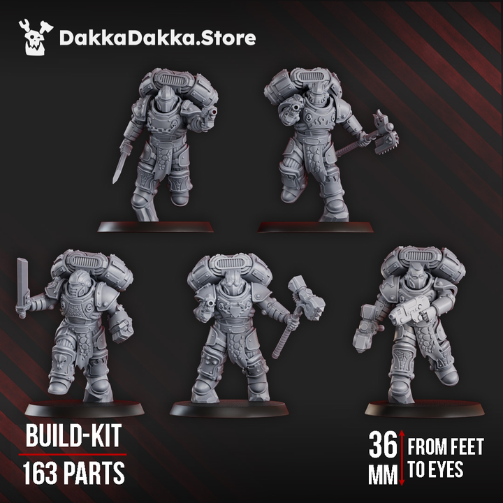 Ignisaurus Clan Warriors Build Kit - Prime Armored Battleline Squad of Space Knights by DakkaDakka - image 3