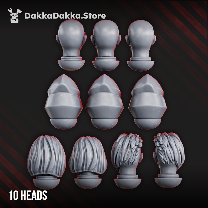 Unholy Space Coven Base Heads Set x10 by DakkaDakka - image 1