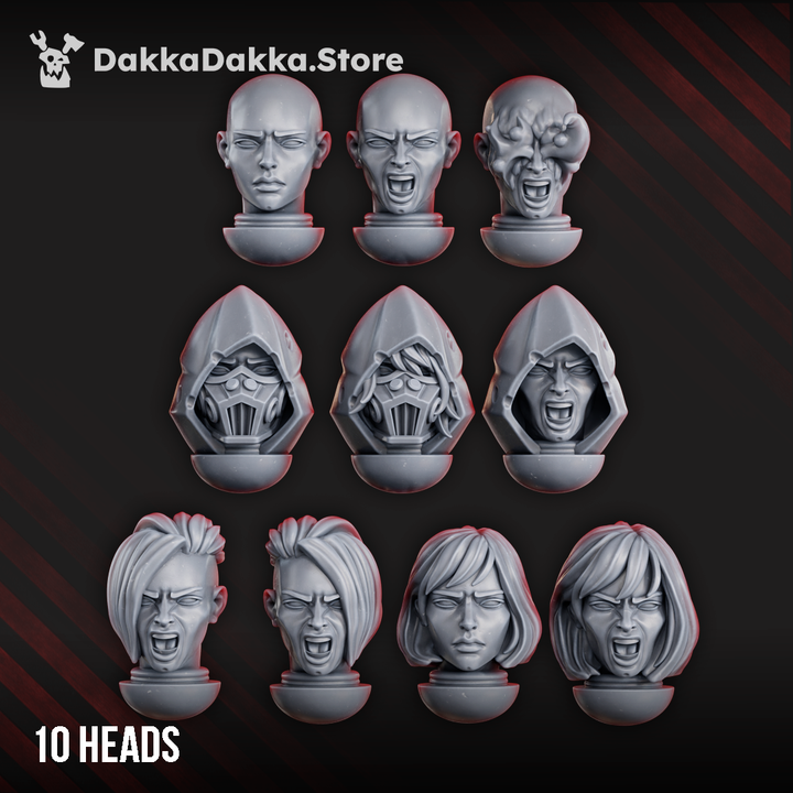 Unholy Space Coven Base Heads Set x10 by DakkaDakka - image 3