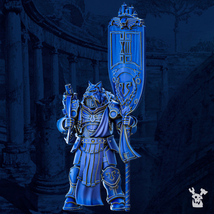 Vexillum Bannerman - Prime Armored Space Standard Bearer of Legio Prima Victrix by DakkaDakka - image 1