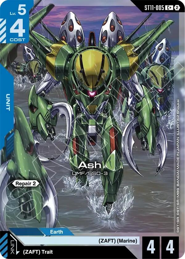 Image for Ash (C+) (ST11-005) (Starter Deck 11: Aquatic Assault) (ST11) - Gundam Card Game